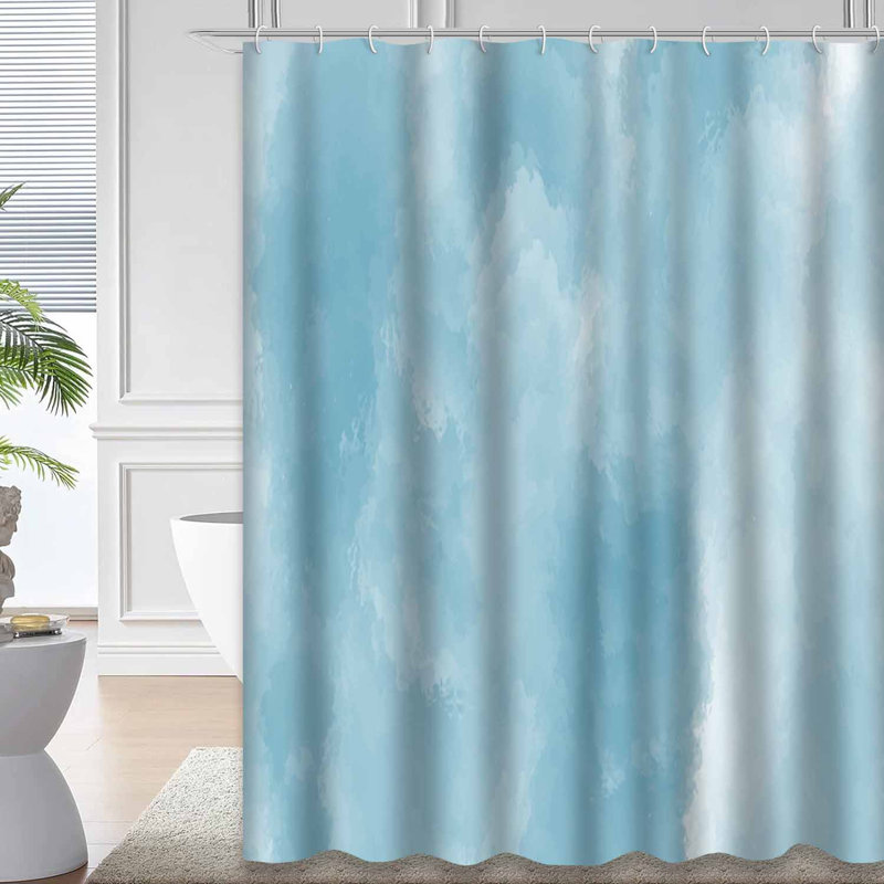 Rideau de douche abstrait avec 12 crochets, L 72 po x l 72 po
