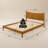 Locke Revalo Mid-Century Solid Wood Queen Platform Bed With Curved Headboard-252916121
