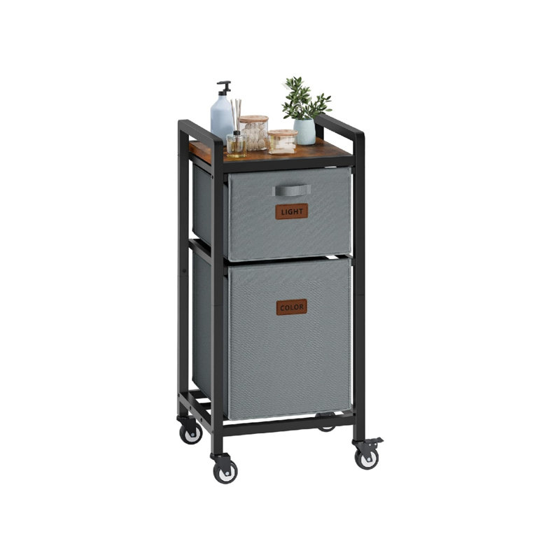 Steel Laundry Cart, Grey
