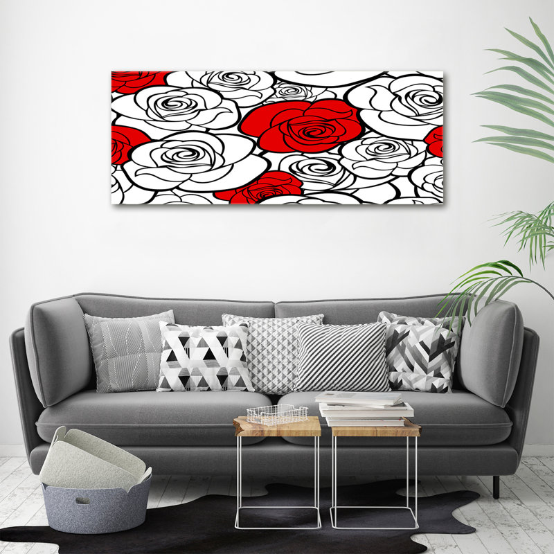 Roses - No Frame Painting on Canvas, No Frame, 125cm H x 50cm W