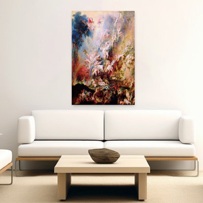 La chute des damnés, impression d'art classique orchidée contemporaine colorée