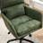 Green Artificial Leather Pu Leather Office Chair, Black Base, Adjustable In Height, Suitable For Office Bedroom Dressing Table And Other Environments-768012110