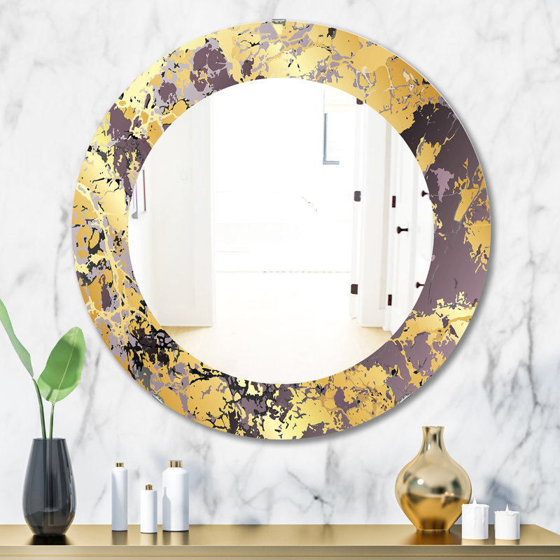 Miroir d'appoint sans cadre Marbré Marvelous, H 23,6 po x l 23,6 po