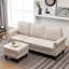 Agatina Upholstered L-Shaped Sectional with Ottoman Reversible-65865539