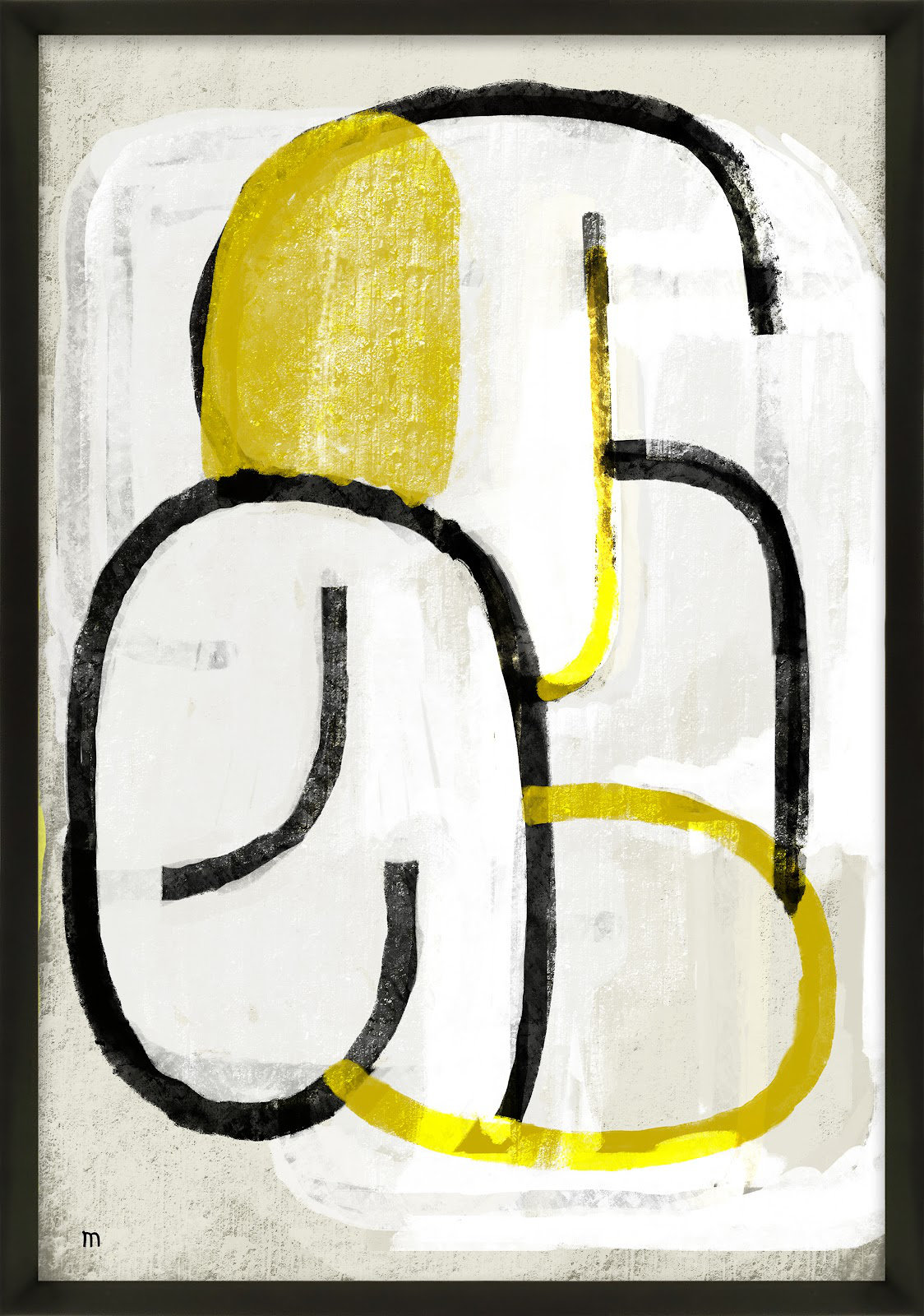 Somewhere "Somewhere" Print, Black, 38" H x 26.5" W x 1.25" D