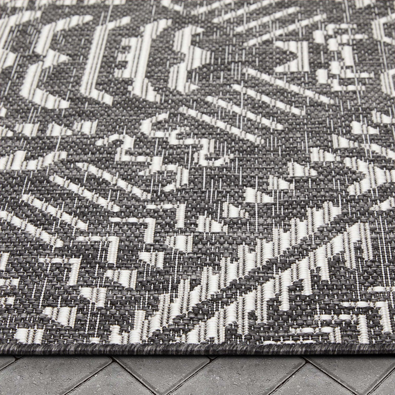 Well Woven Medusa Khalo Geometric Flat-Weave Indoor/Outdoor Area Rug, Rectangle 120 x 160cm