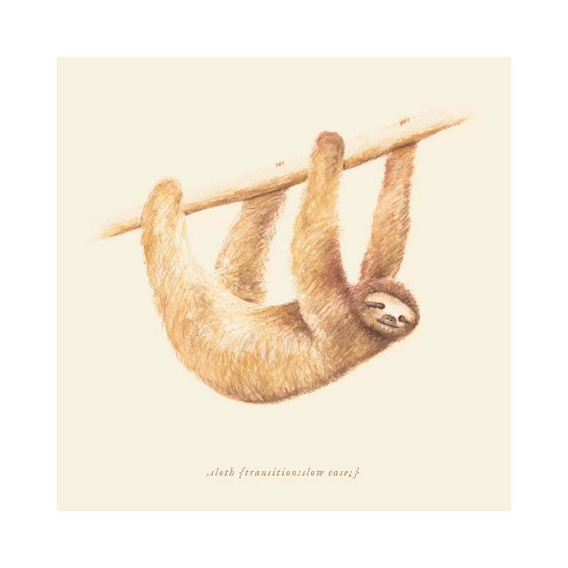 Sloth by Florent Bodart - Wrapped Canvas Gallery-Wrapped Canvas Giclée, 93.98 cm H x 93.98 cm W x 1.91 cm D