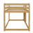 Twin Size Stacked Floor Bunk Bed With Ladder Included-1014622758