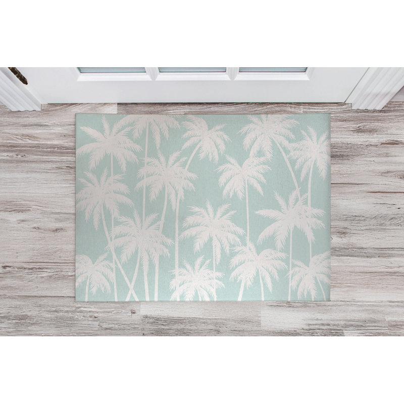 Paillasson Palm Indooor, Mint, 36" W x 60" L