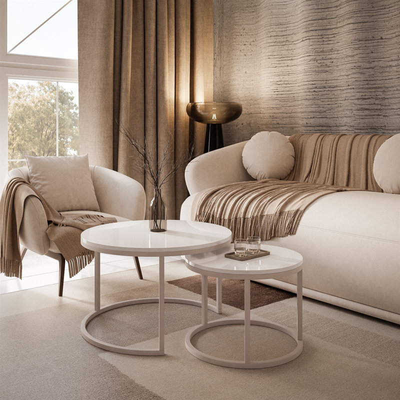 Adaliz Coffee Table,  White