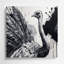 Faune, autruche, art mural gris en métal-677770217
