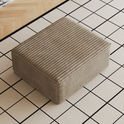 Repose-pieds sans assemblage, mousse de velours côtelé moelleux, salon à la maison moderne