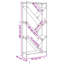 Brentford 180cm H x 79cm W Metal Geometric Bookcase-1201533473