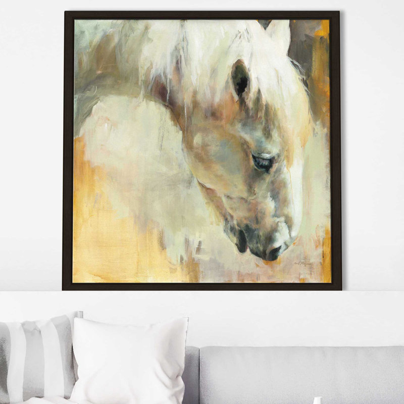 " Angel ", Espresso Floater Frame, 27.5" H x 27.5" W x 2" D