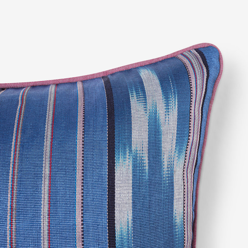 Kutnu Striped Cushion Cover, 40cm H x 60cm W, Blue, Rectangle