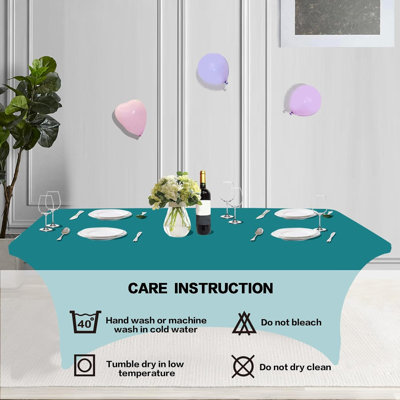 YZ home 2 Pack Spandex Table Cloth for Rectangular Fitted Events Stretch Table Covers Washable Cover Spandex Tablecloth Protector for Party, Wedding, Cocktail, Banquet, Festival