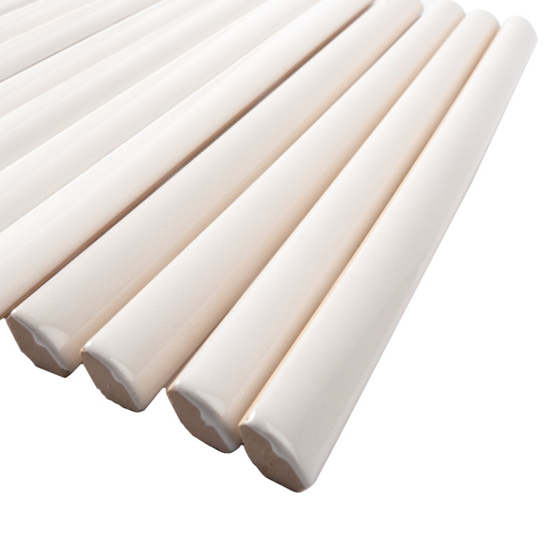 Silken 8" x 0.5" Ceramic Pencil Liner, Ivory White