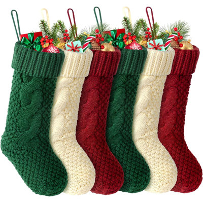 Chaussettes de Noël personnalisées, chaussettes de Noël personnalisées 18 pouces (1 pièce rouge)