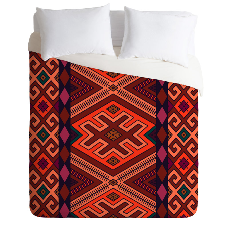 Wesley Bird Polyester Geometric Shapes Duvet Cover, Queen Duvet Cover + 2 Standard Shams