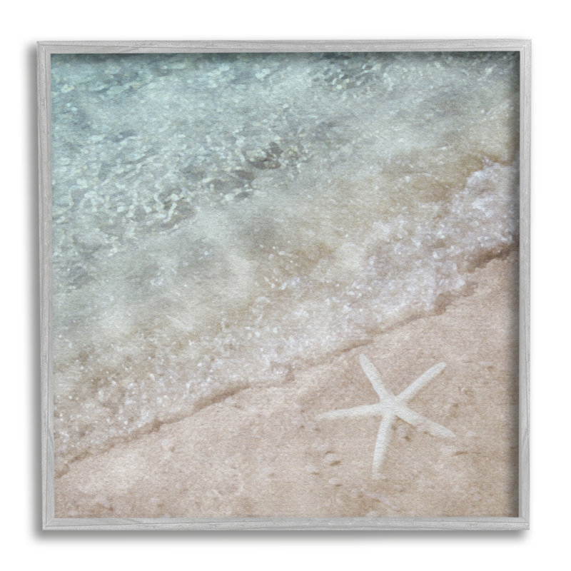Étoile de mer sur la côte de la plage, estampe numérique de LSR Design Studio, H 24 po x l 24 po x P 1,5 po