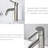 6.4" High Single Hole Bathroom Faucet In Brushed Nickel Stainless Steel, Aerated Waterfall Stream, Single Operation, Installation, Spot-, Modern For Home Use Faucet, Precision, Residential-121628491