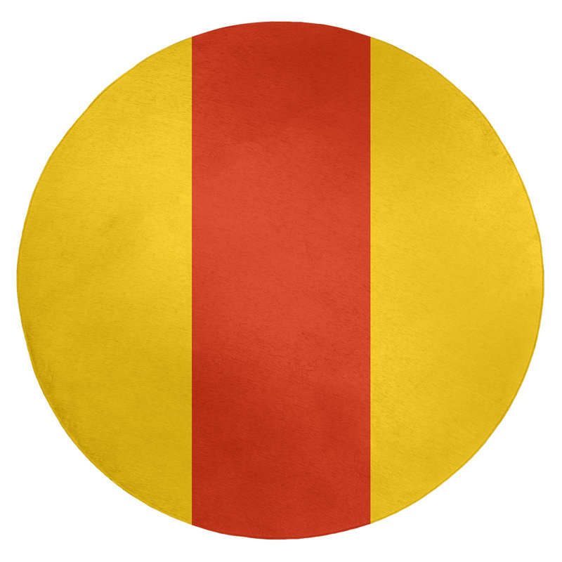 Tapis jaune à rayures de hockey national hockey, Rond 5 pi