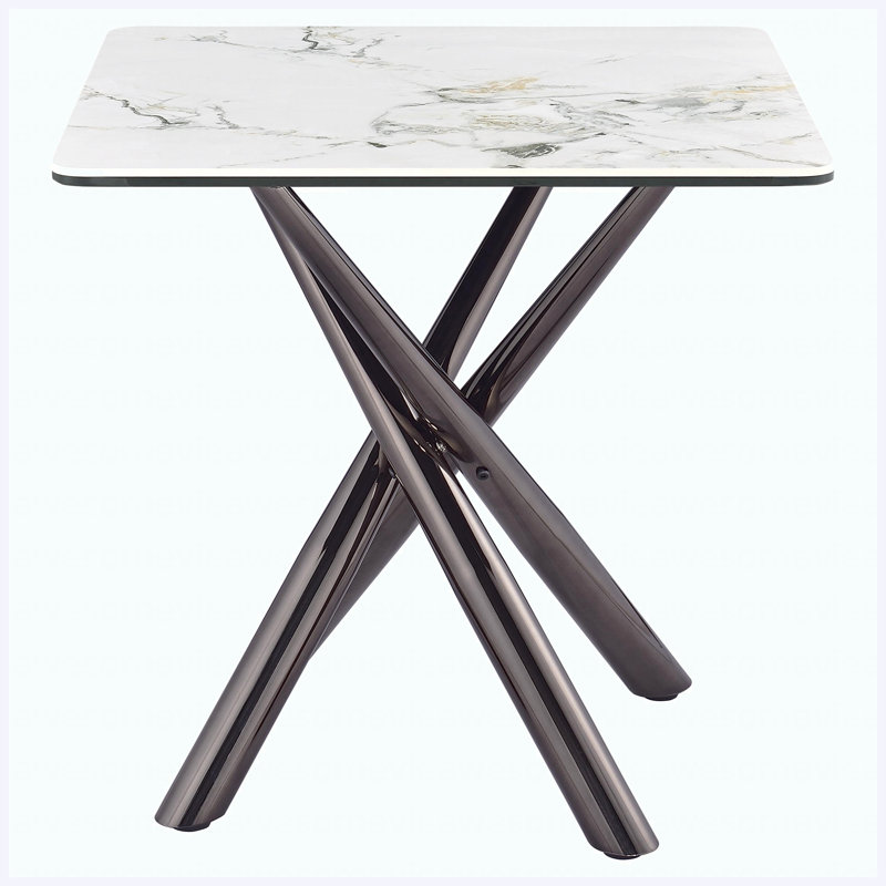 Ensemble de tables basses 3 pièces Modern Modern, Bright, Blanc / ne s'applique pas, H 17,5 po x l 35,25 po x P 35,25 po