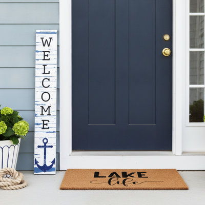 Fauteuil d'appoint Anchored Welcome, 59 po x 7,25 po