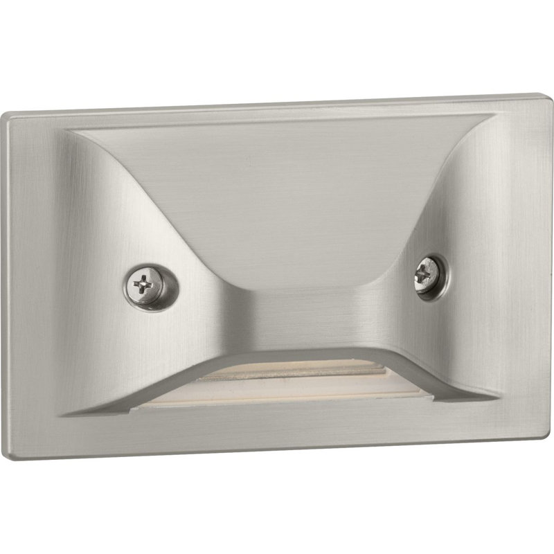 Brushed Nickel Dimmable LED Step Light with Gasketed Lens