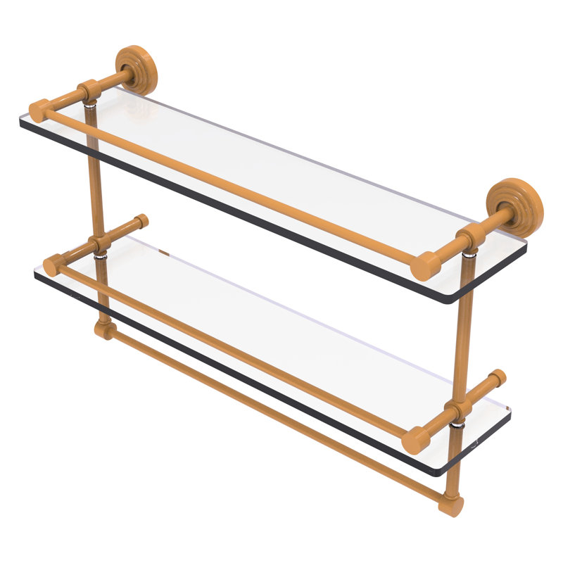 Waverly Place 2 Piece with Towel Bar, 12" H x 22" W x 5" D, Golden Yellow