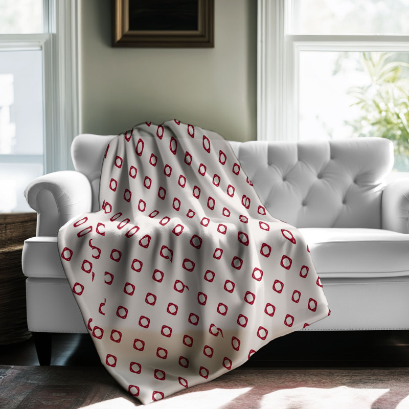 Red Spots - 1 pièce Sherpa Premium, L 50 po x L 60 po