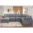 Reversible 7-Piece Corner Sectional Couch, Chenille Cloud Sofa With Removable Ottoman-668116941