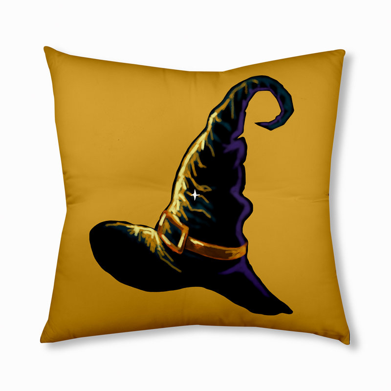 348_Witches Brew - coussin de sol touffeté à motif d'Halloween, 30 po x 30 po