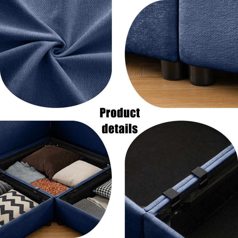 Élégant canapé 2 places en chenille avec siège de rangement, dossier cylindrique et accoudoirs, causeuse moderne en tissu avec espace de rangement caché