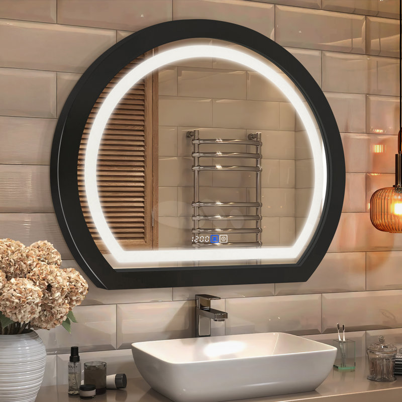 Miroir de maquillage anti-buée, Noir, noir, noir, noir