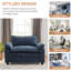 Fauteuil rembourré moderne à siège simple avec coussins Modern-1712294782