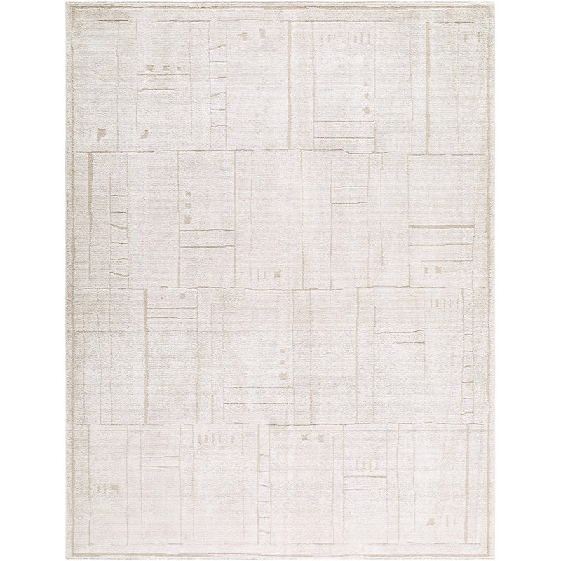 ELLE Decor X Livabliss Alma Machine Woven Rug, Rectangle 7'10" x 10'2", Cream