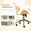 Chaise de bureau courbée en polyuréthane avec base bronze antique-479372896