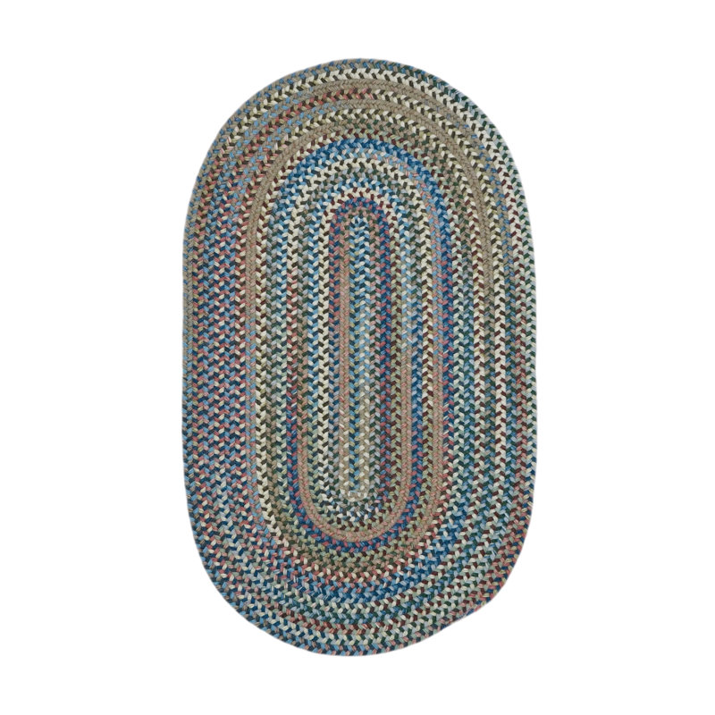 Tapis réversible New England Braid, Ovale 1 pi 8 po x 2 pi 6 po