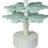 23" Green Snowflake Cutout Christmas Tree With a Star Table Top Decor