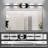 35" Modern Minimalist Bathroom Vanity Light, LED 5 Bulb Crystal Sand Acrylic Shades, Wall Mounted Decorative Lighting Fixture, Suitable For Bathroom Vanity Mirror (Black)-732184589