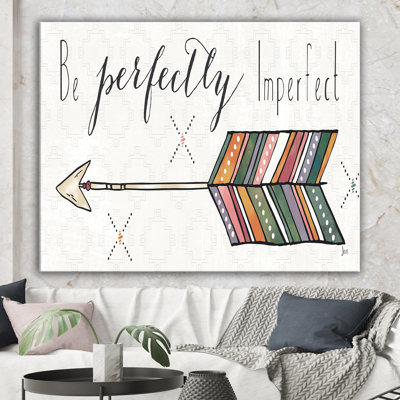 «Be Perfectly Imperfect Boho Arrow I», reproduction d'art sur toile tendue