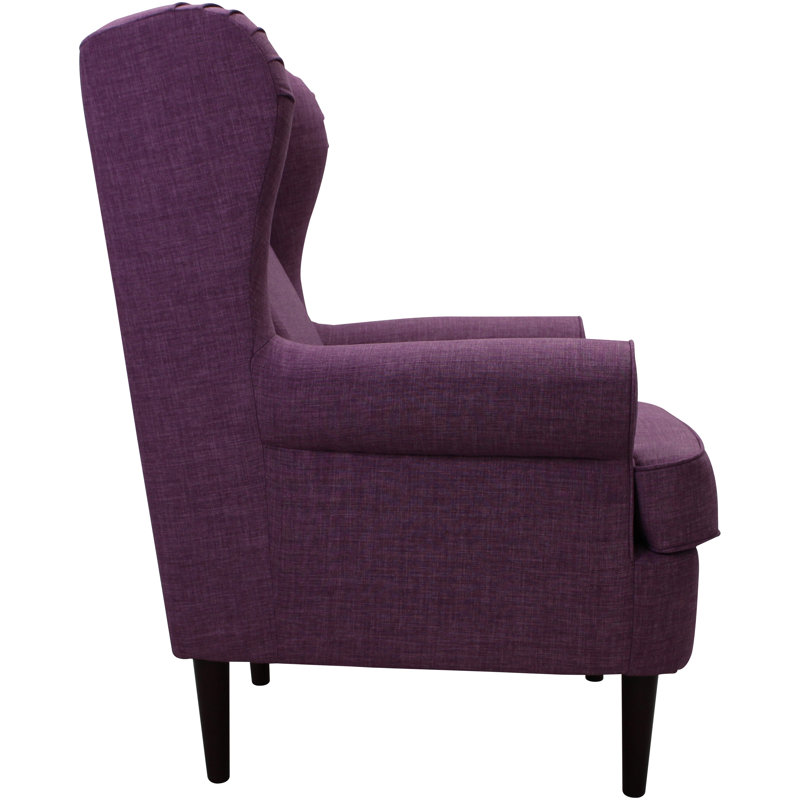 Fauteuil à oreilles 33,75 po Vosburg, Mauve