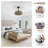 19-Inch Black Rope Suspension Ceiling Fan Light with 4 Bulbs and Dimmer