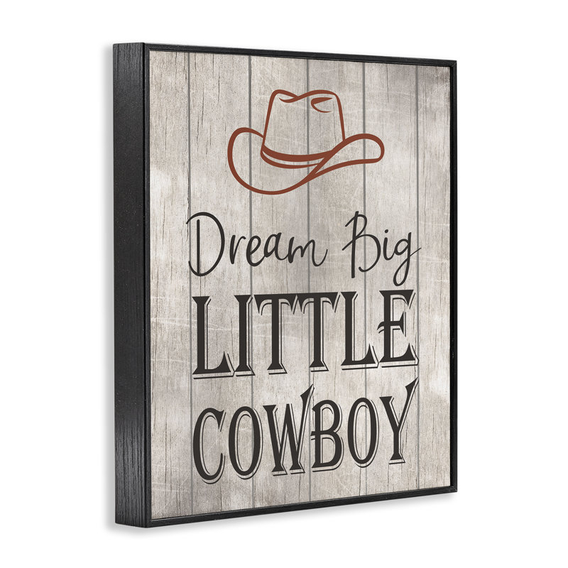 «Dream Big Little Cowboy», estampe numérique, design par Christine Simpson Art, H 30 po x l 24 po