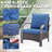 Winston Porter 4-Piece Outdoor Chair Set With Propane Gas Fire Pit Industrial Style-1832984544