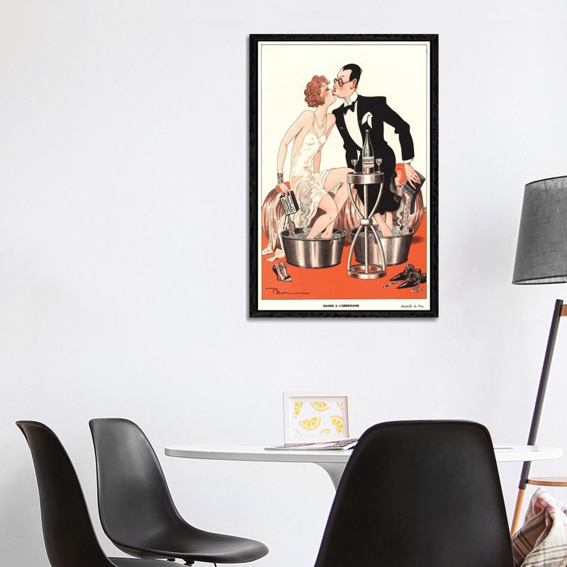 1930s Le Sourire II Cover by The Advertising Archives - Floater Frame Gallery-Wrapped Canvas Giclée on Canvas, Black
