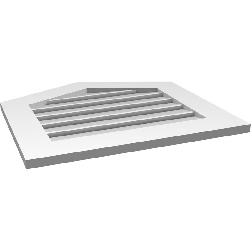 Ventilé à pignon fonctionnel en uréthane à hauteur de sommet 5 pintes, brun clair apprêté, H 24 po x l 26 po x P 1 po