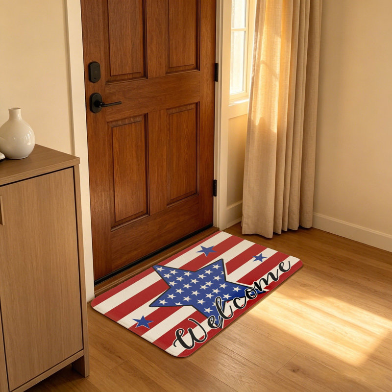 Tapis d'entrée Patriotic Star Stripe, 20 po x 32 po