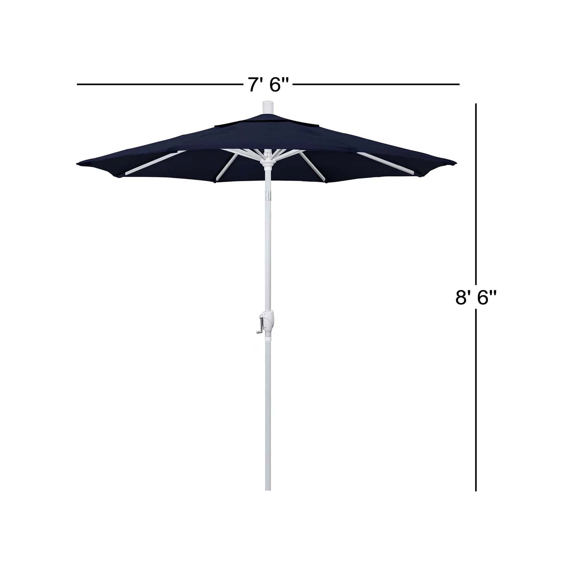 Wallach 90'' Outdoor Umbrella, Navy Blue- Olefin